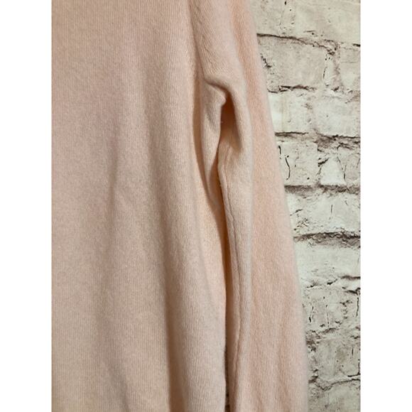 J. Crew Cashmere Sweater Womens Medium Powder Pink Lightweight Pullover SOFT - Picture 6 of 13